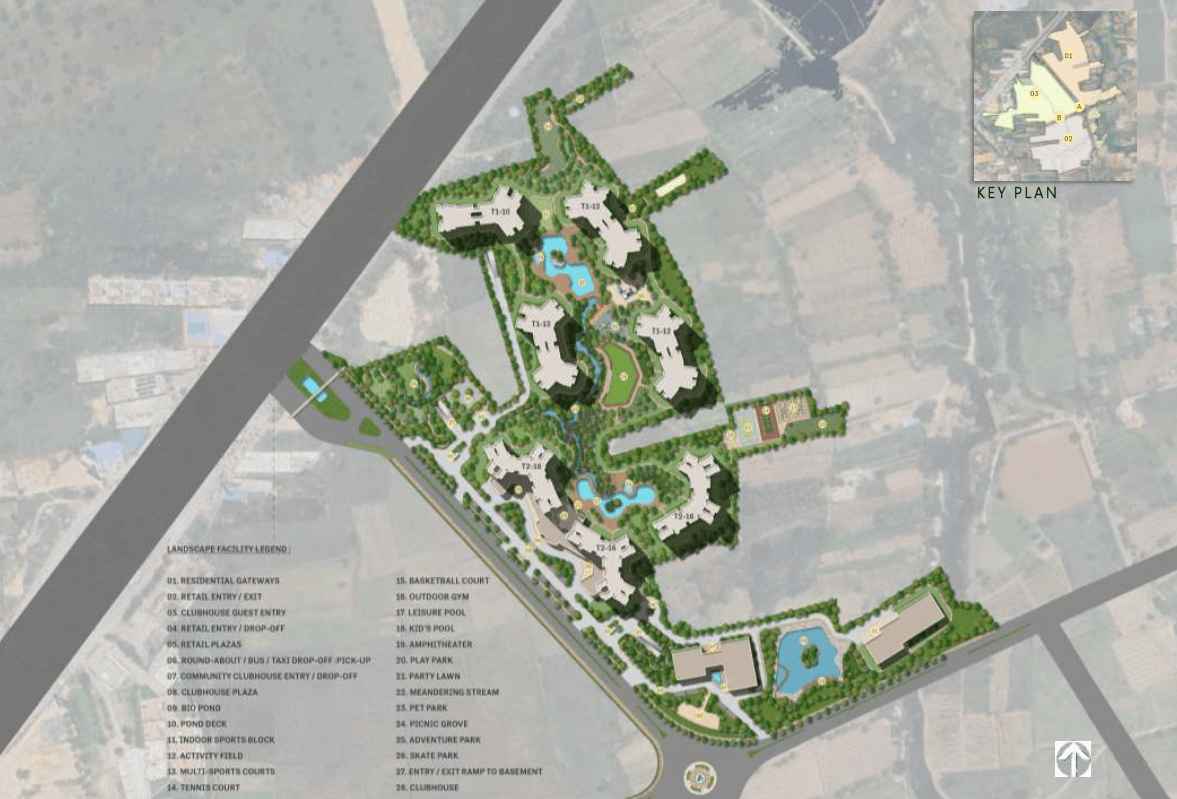 BPTP The Boulevard Sector 70A Gurgaon - Master plan showing the commercial retail layout in Sector 70A, Gurugram